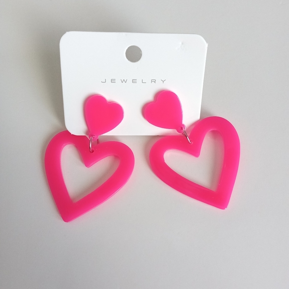 Fashion Jewelry Heart Dangle Earrings - Picture 3 of 5